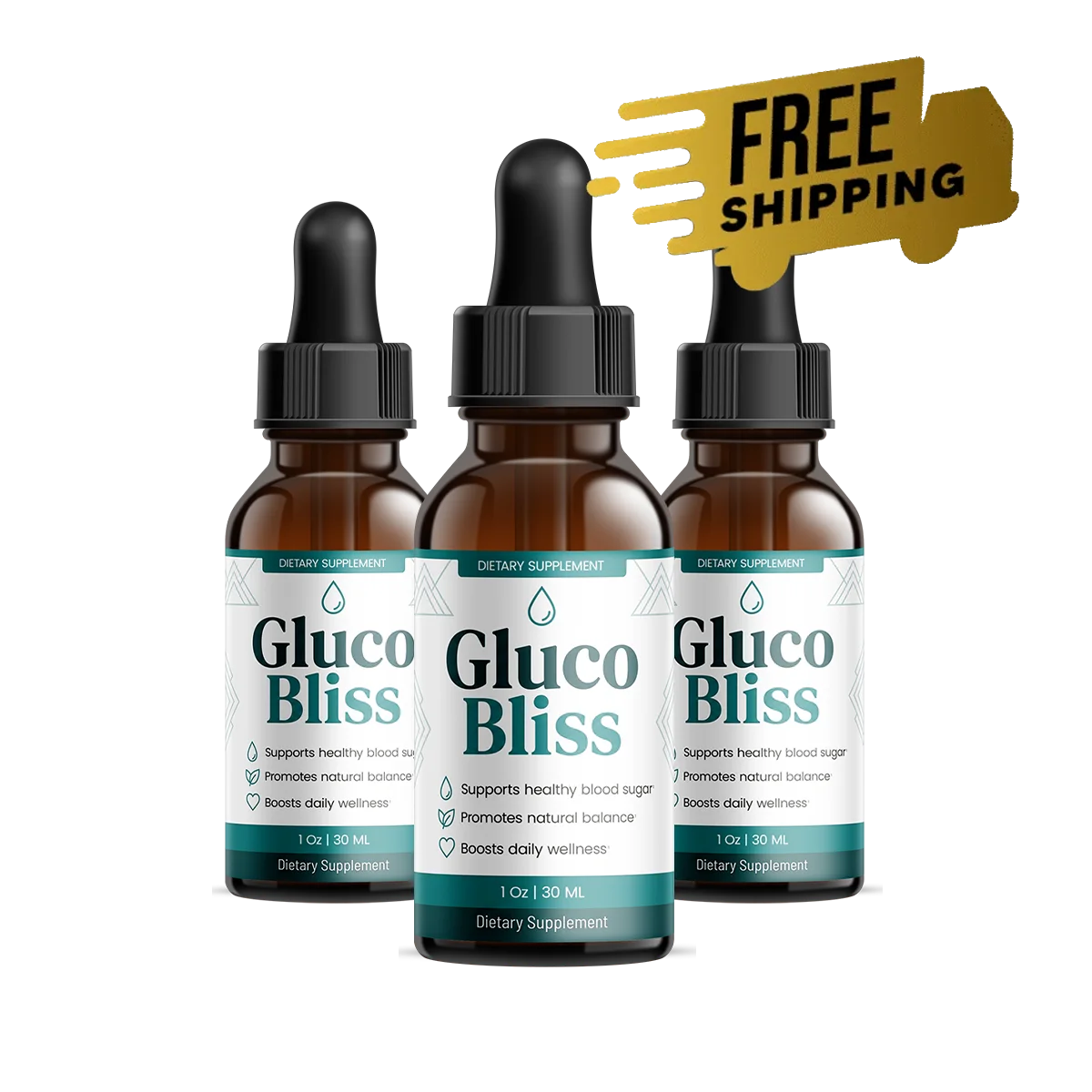 GlucoBliss three bottle bundle with free US shipping